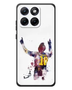 Чехол для Motorola Edge 70 Fusion с картинкой «Акварельный Месси Барселона»
