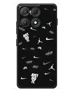 Чохол для Motorola Edge 70 Max з картинкою «Nike Black Pattern» Чохол для Motorola Edge 70 Max з картинкою «Nike Black Pattern»