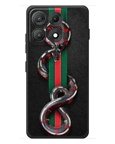 Чехол для Motorola Edge 70 Max с картинкой «Gucci — змея на полосе» Чехол для Motorola Edge 70 Max с картинкой «Gucci — змея на полосе»