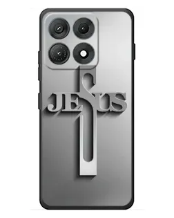 Чохол для Motorola Edge 70 Max з картинкою «Металевий хрест Jesus»