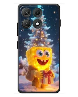 Чехол для Motorola Edge 70 Max с картинкой «Рождественский Спанч Боб»
