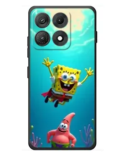 Чехол для Motorola Edge 70 Max с картинкой «Спанч Боб под водой»