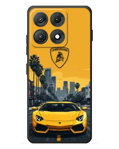 Чехол для Motorola Edge 70 Max с картинкой «Желтый Lamborghini город» Чехол для Motorola Edge 70 Max с картинкой «Желтый Lamborghini город»