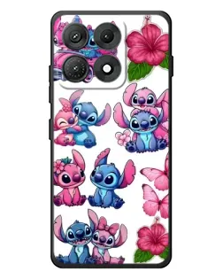 Чехол для Motorola Edge 70 Max с картинкой «Стикеры Stitch и Angel»