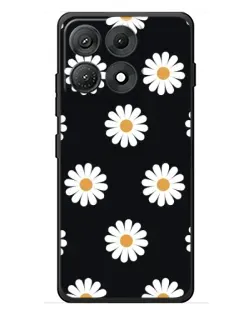 Чехол для Motorola Edge 70 Max с картинкой «Ромашки на черном» Чехол для Motorola Edge 70 Max с картинкой «Ромашки на черном»