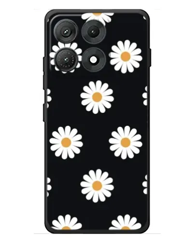 Чехол для Motorola Edge 70 Max с картинкой «Ромашки на черном» Чехол для Motorola Edge 70 Max с картинкой «Ромашки на черном»