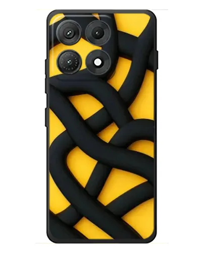 Чехол для Motorola Edge 70 Max с картинкой «Черное желтое переплетение» Чехол для Motorola Edge 70 Max с картинкой «Черное желтое переплетение»