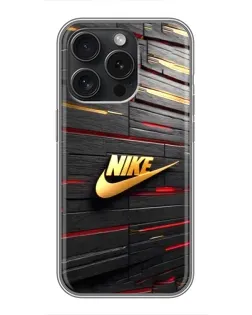 Чехол для Motorola Edge 70 Pro с картинкой «Золотой Nike на металле»