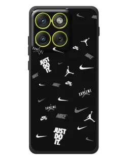 Чохол для Motorola Edge 70 з картинкою «Nike Black Pattern» Чохол для Motorola Edge 70 з картинкою «Nike Black Pattern»