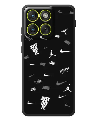 Чохол для Motorola Edge 70 з картинкою «Nike Black Pattern»