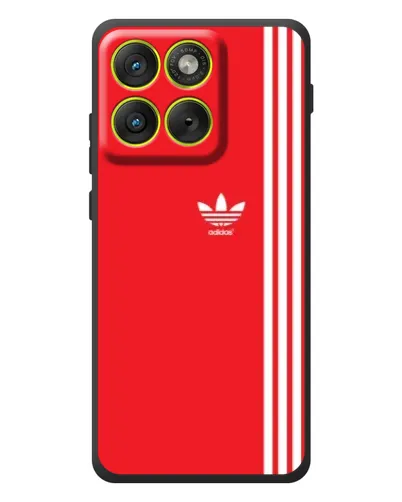 Чохол для Motorola Edge 70 з картинкою «Червоний мінімалізм Adidas»