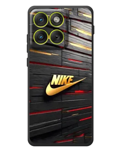 Чохол для Motorola Edge 70 з картинкою «Золотий Nike на металі»
