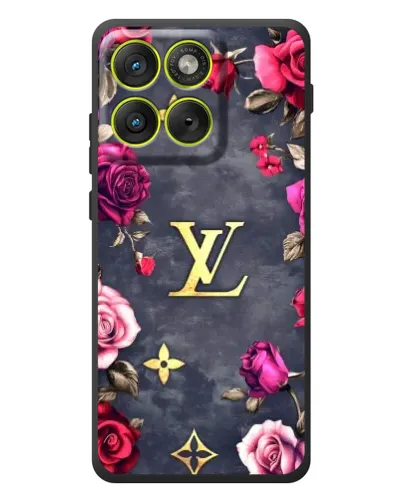 Чехол для Motorola Edge 70 с картинкой «Цветочный Louis Vuitton»