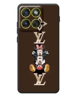 Чехол для Motorola Edge 70 с картинкой «LV и Микки Маус»