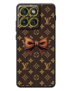 Чехол для Motorola Edge 70 с картинкой «LV с бантом»