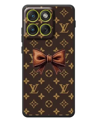 Чехол для Motorola Edge 70 с картинкой «LV с бантом»