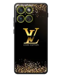 Чехол для Motorola Edge 70 с картинкой «LV — золотые искры»