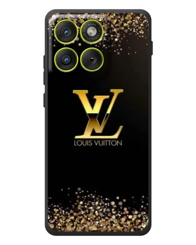 Чехол для Motorola Edge 70 с картинкой «LV — золотые искры»