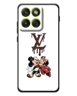 Чехол для Motorola Edge 70 с картинкой «LV и Микки Маус»