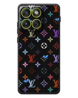 Чехол для Motorola Edge 70 с картинкой «Цветная монограмма LV»