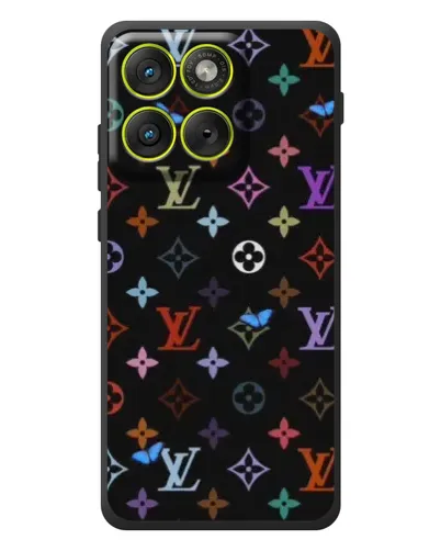 Чехол для Motorola Edge 70 с картинкой «Цветная монограмма LV»