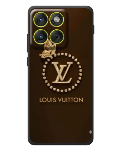 Чехол для Motorola Edge 70 с картинкой «LV — золотая печать»