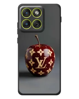 Чехол для Motorola Edge 70 с картинкой «Красное яблоко LV»