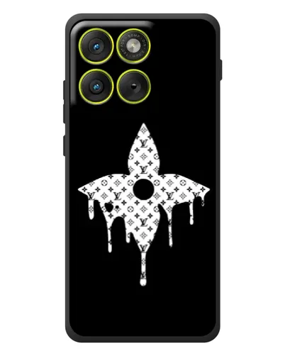 Чехол для Motorola Edge 70 с картинкой «Цветочная монограмма»