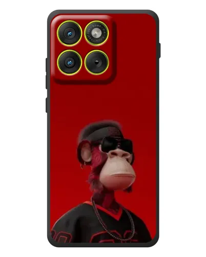 Чехол для Motorola Edge 70 с картинкой «Bored Ape в красном» Чехол для Motorola Edge 70 с картинкой «Bored Ape в красном»