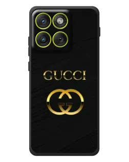 Чохол для Motorola Edge 70 з картинкою «Золотий логотип Gucci»