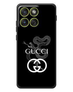 Чохол для Motorola Edge 70 з картинкою «Gucci — срібна змія»