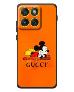 Чохол для Motorola Edge 70 з картинкою «Міккі Маус Gucci — помаранч»