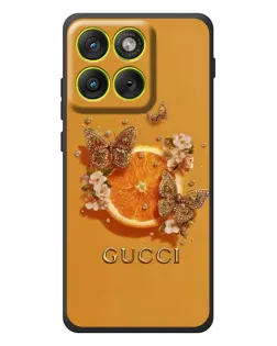 Чохол для Motorola Edge 70 з картинкою «Gucci — золоті метелики»