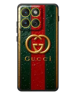 Чохол для Motorola Edge 70 з картинкою «Gucci — фірмова смуга та золото»