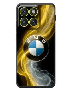 Чехол для Motorola Edge 70 с картинкой «Золотистый дым BMW»
