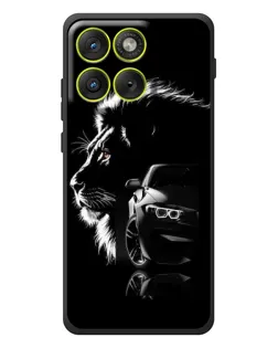 Чехол для Motorola Edge 70 с картинкой «BMW и лев»