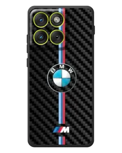 Чехол для Motorola Edge 70 с картинкой «Эмблема BMW и карбон»