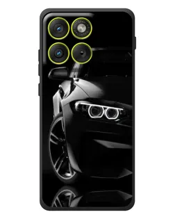 Чехол для Motorola Edge 70 с картинкой «Черная BMW — профиль»