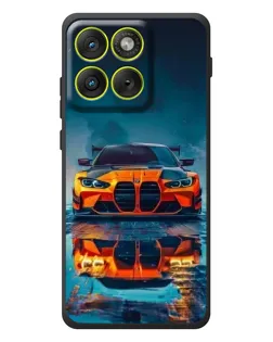 Чехол для Motorola Edge 70 с картинкой «BMW — золотая эмблема»