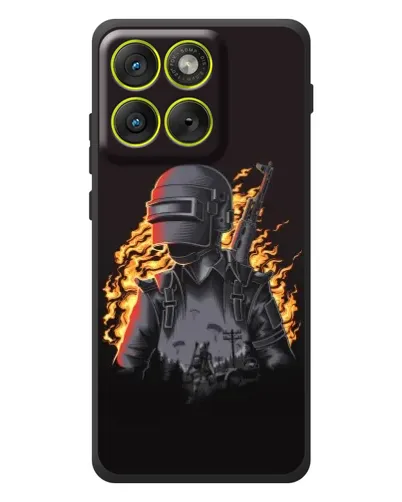 Чехол для Motorola Edge 70 с картинкой «PUBG — огненный силуэт» Чехол для Motorola Edge 70 с картинкой «PUBG — огненный силуэт»