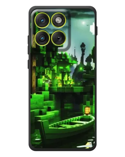 Чехол для Motorola Edge 70 с картинкой «Minecraft лесной пейзаж»