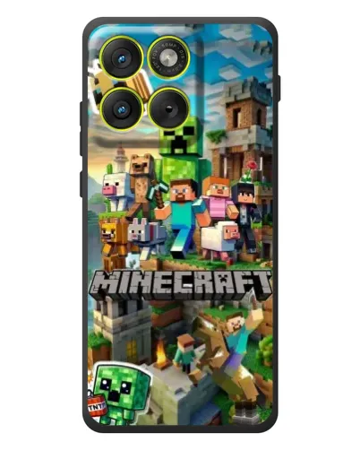 Чехол для Motorola Edge 70 с картинкой «Замок Minecraft»