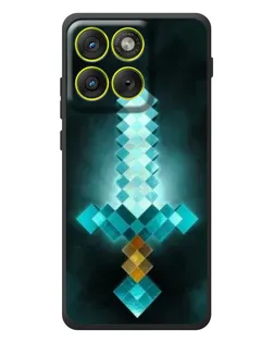 Чехол для Motorola Edge 70 с картинкой «Алмазный меч неон»