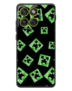 Чехол для Motorola Edge 70 с картинкой «Паттерн с криперами»