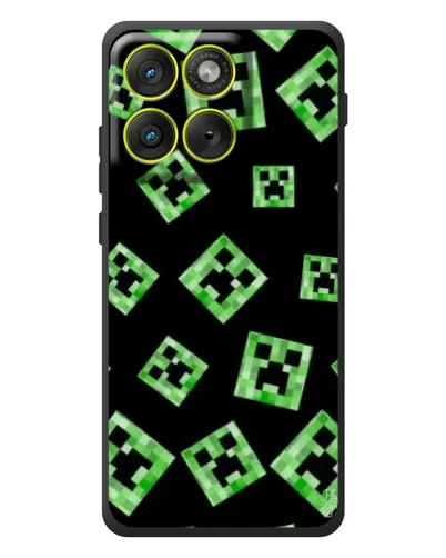 Чехол для Motorola Edge 70 с картинкой «Паттерн с криперами»