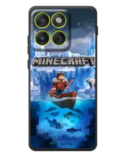 Чехол для Motorola Edge 70 с картинкой «Minecraft ледяной мир»