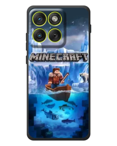 Чехол для Motorola Edge 70 с картинкой «Minecraft ледяной мир»
