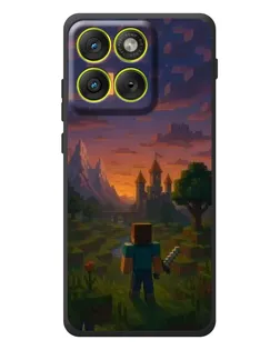 Чехол для Motorola Edge 70 с картинкой «Стив у башни»