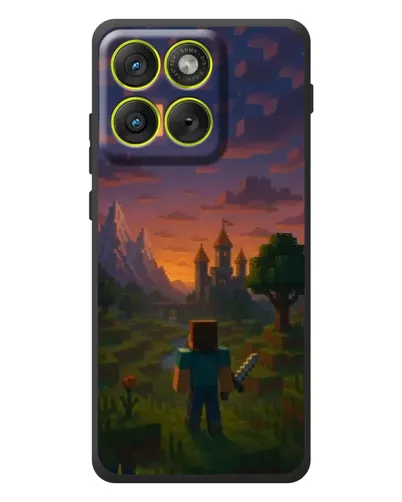 Чехол для Motorola Edge 70 с картинкой «Стив у башни»