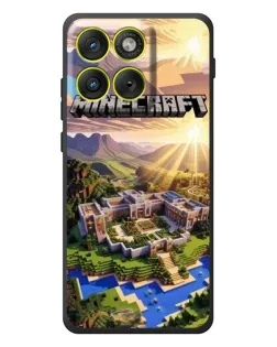 Чехол для Motorola Edge 70 с картинкой «Minecraft панорама»